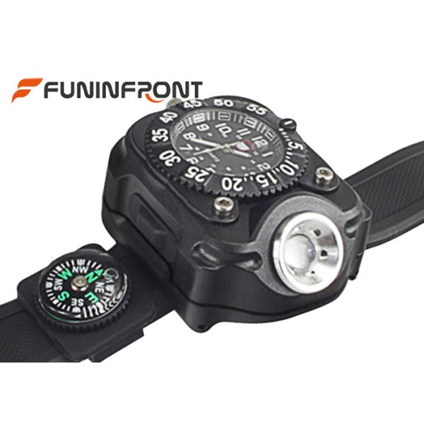 Micro USB Rechargeable CREE LED Torch  Wrist Watch Flashlight for Outdoor Sports