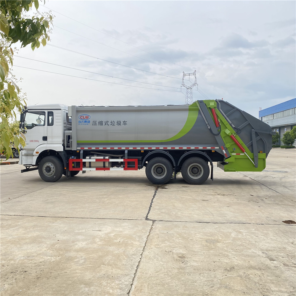 High Efficiency 20 Cubic Meter Rear Double Axle Compression Garbage Truck , Sanitation Waste Compactor Truck for Global Export