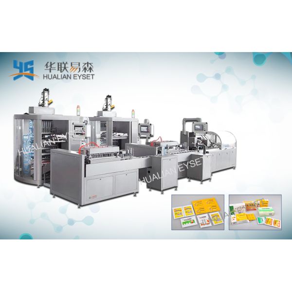 Electronic Weighing Four Side Seal Packaging Machine / Carton Production Line