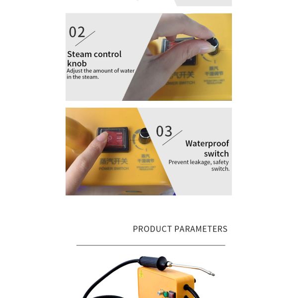 2600w многоцелевые бытовые машины для чистки паровых котлов Автомобильная кухня Электрические ручные высоко давленные паровые очистители