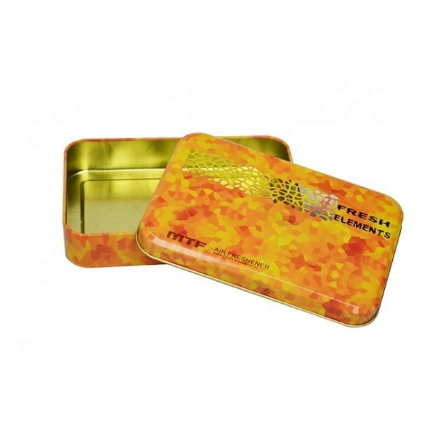 Custom Printed Rectangular Candy Tin Box Food Grade Square Metal Container for Hard Candy Lollipop Storage Packaging