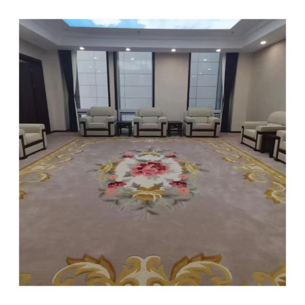 High Quanlity Carpet Handmade Floral Pattern Zealand Wool Carpet Rugs for 5 Star Hotel