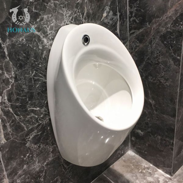 Water Saving Single Wall Mounted Urinal Ceramic Water Closet Splashing Proof