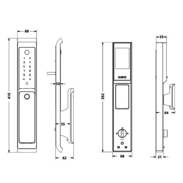Fechamento biométrico inteligente da impressão digital e fechadura da porta Keyless com Longlife