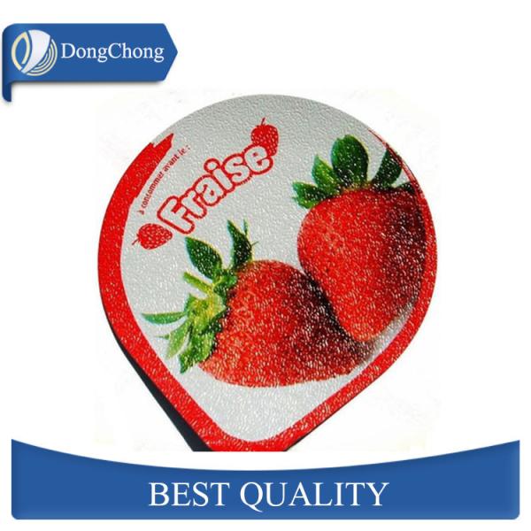 Die Cut Foil Seals Printed Heat Seal Aluminum Foil Lids For Coffee Cup