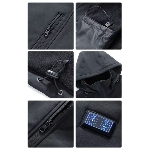 Нагрев куртки жилета графена электрический с подогревом быстрый с отделяемым ОЭМ клобука