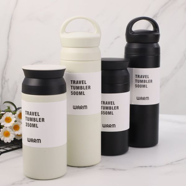 Estilos japoneses de viaje Tumbler de vacío Termos aislados Azul 450 ML 15.2 Oz Medio