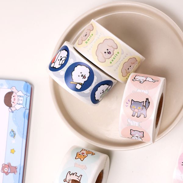 Cosmetic Bottle Adhesive Label Make Up Product Sticker Roll Post Roll