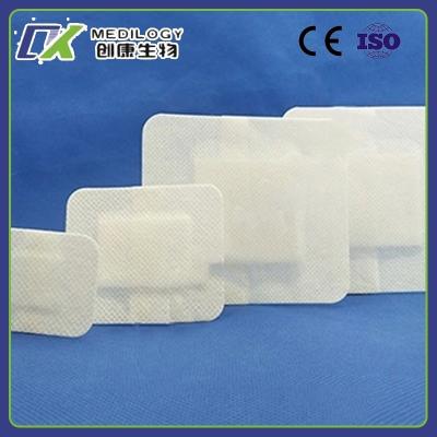 Absorbent Pad Medical Wound Dressing PU Film Adhesive Non Woven For Knee Elbow