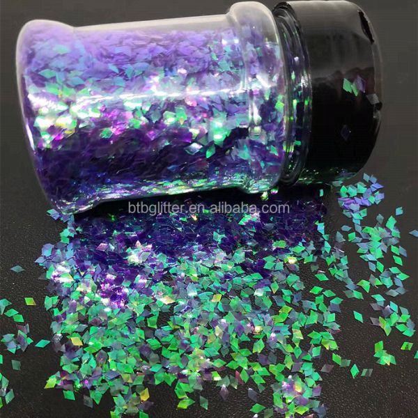 Fashionable Rhombus Shape Glitter Shaker Bottle Package with Purple Diamonds within Other Holiday Supplies