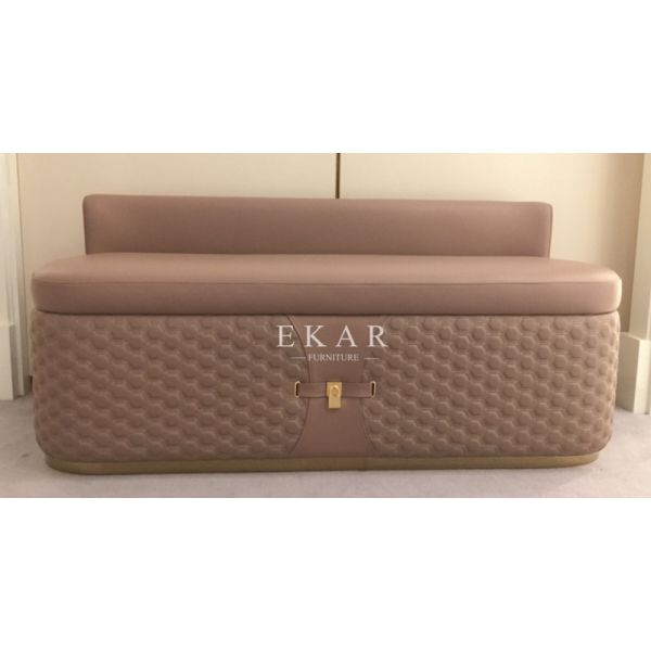 Pink Leather Bedroom Ottoman Bed End Stool Bench W002B18