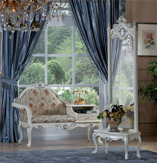 Salon Modern Simple Luxury Chaise Lounge Velvet Fabric Vintage Telephone Chair