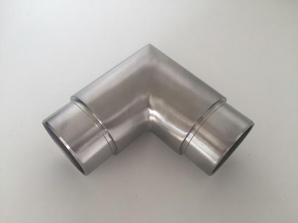 High Durability Stainless Steel Railing Components / Straight Pipe Corner Connector