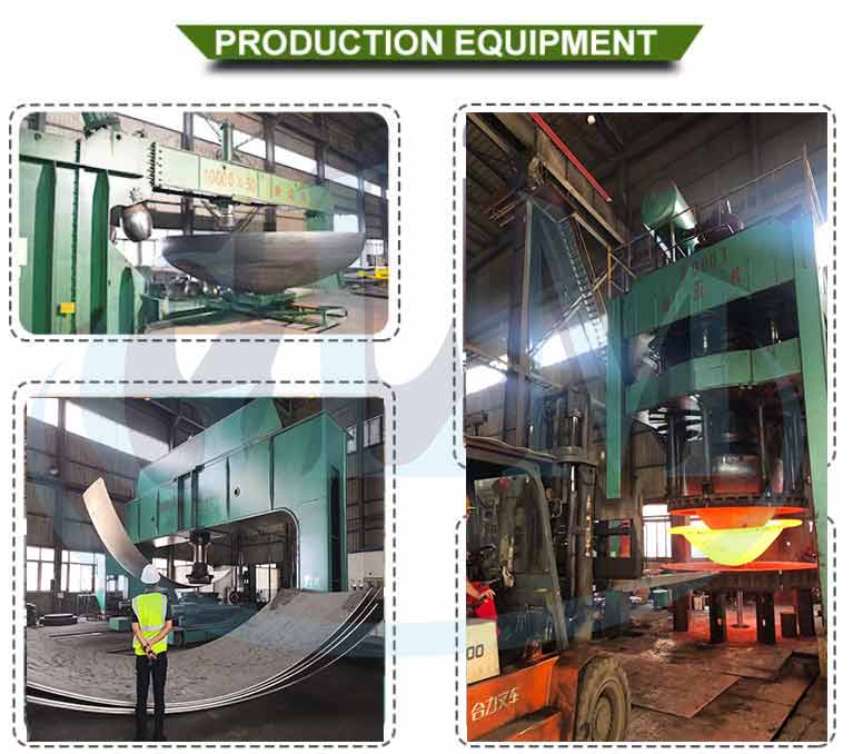 300mm 2mm Flat Dished Head For Pressure Vessel Sand Blasting