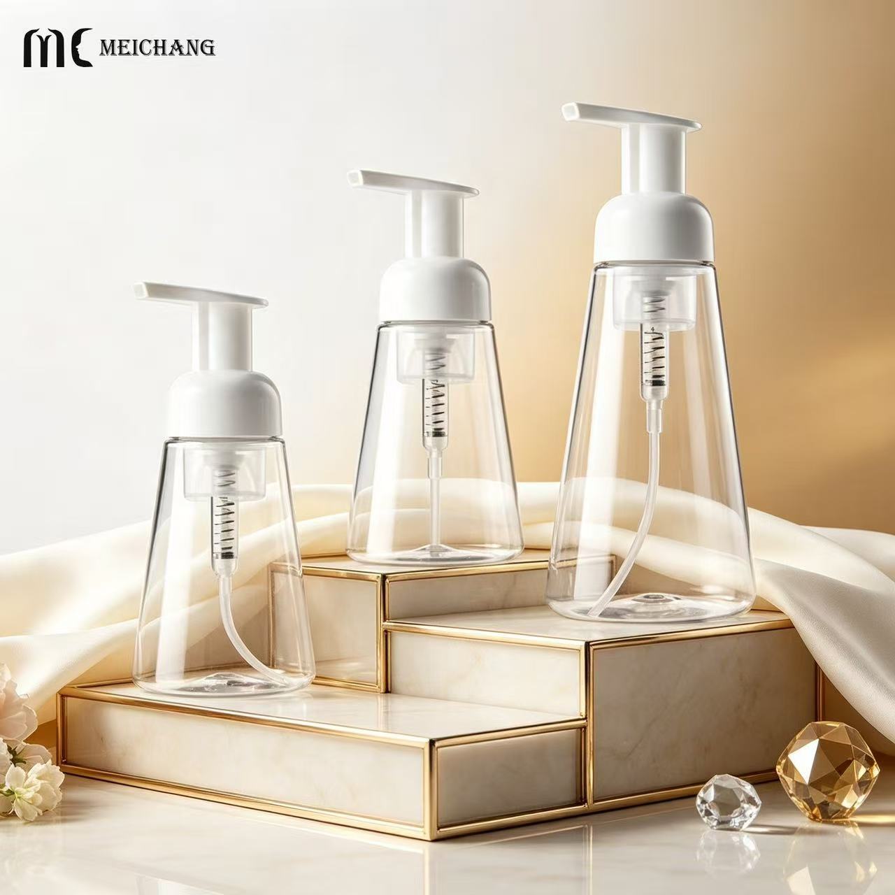 150ml / 200ml / 300ml Tapered PET Foaming Pump Bottle（MC-1805）