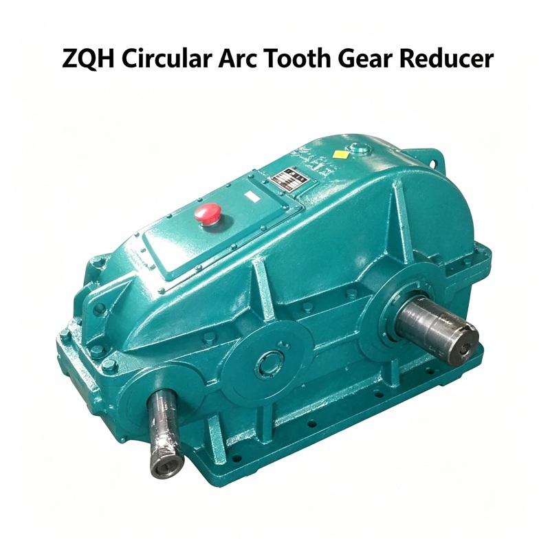 Heavy Duty Crane Arc Cylindrical Gear Reducer 8-50 Ratio 3-110kW High Contact Strength Horizontal Mount