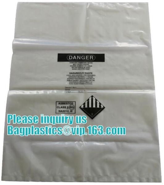 Jumbo bag, pallet covers, PE asbestos bag, biohazard bag, pe cover film, rubble sack, plastic bag for asbestos, Clean-up