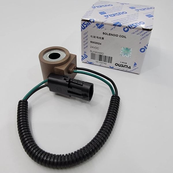 Excavator Spare Parts 6302024 24 VDC Solenoid Coil Sunward