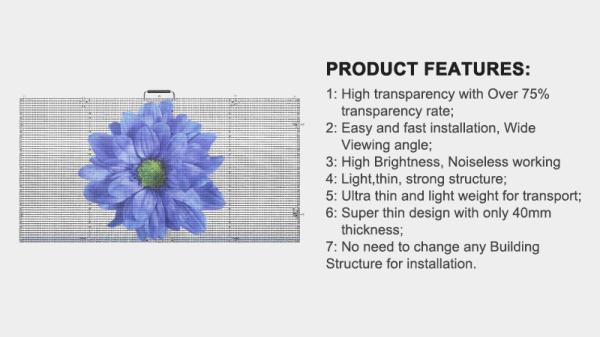 Panneaux d'écran LED transparents intérieurs personnalisés 500 mm*125 mm 500 mm*125 mm
