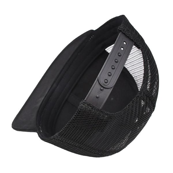 Boné de malha com aba plana e 2 ilhós Boné de caminhoneiro moderno e elegante ajustável Snapback chapéu de malha nas costas para homens e mulheres