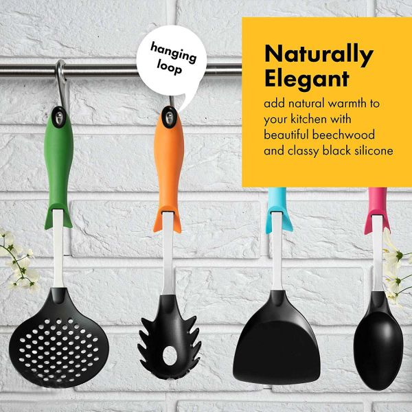 Stainless Steel Kitchen Cooking Spoon Stand Silk Printing Logo for Household Items
