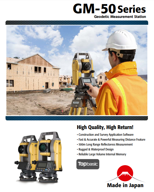 Nouvelle 2022 station modèle de TOPCON GM52 500M Reflectoless Topcon Total imperméable pour l'instrument d'examen Japon