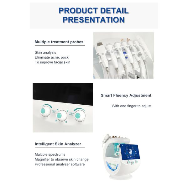 7 Probes Beauty Hydro Microdermabrasion Machine Oxygen Hydro Jet Peel Therapy