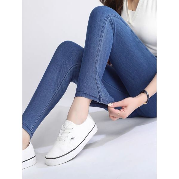 TianSL Knitted Denim Fabric Jeans Light Blue Stretch Denim Fabric 155CM