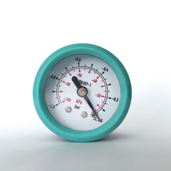 40mm Plastic Pressure Gauge 1 Bar ABS Center Back Mount Pressure Gauge