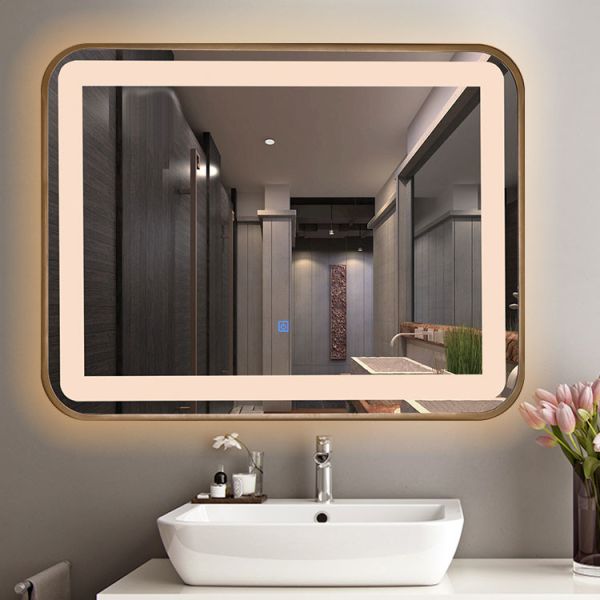 SONSILL Smart LED Bathroom Mirror Euro New Modern Wall Mount Round Touch Switch