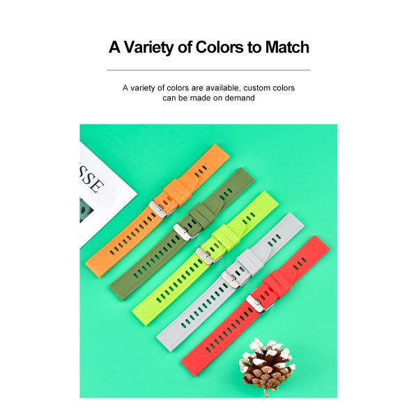 Fashionable Active Sports Silicone Watch Band · 18–22mm | Customizable Logo - China Wholesaler SHX