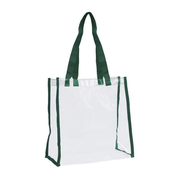 Colored Plastic Handle Tote 30x10x37cm CMYK PVC Pencil Bag