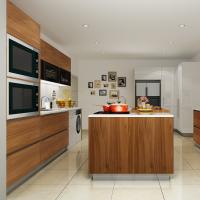 Armários de cozinha pré-fabricados para apartamentos