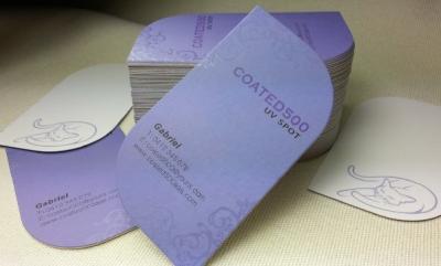 Colorful Premium Embossed Business Cards , Matte Laminated Business Cards