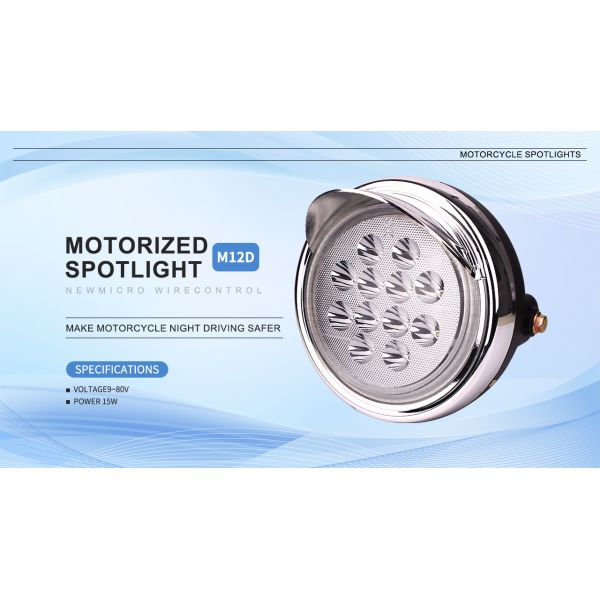 3200K - 6500K Motorcycle Headlight Assembly 15W Motorbike LED Headlight Smart Temperature Control