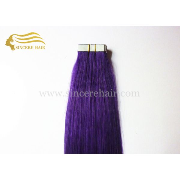 50 CM Remy Single Drawn Purple Seamless Tape In Hair Extensions 2.5 G X 20 PCS for sale 50 CM Remy Single Drawn Purple Seamless Tape In Hair Extensions 2.5 G X 20 PCS for sale