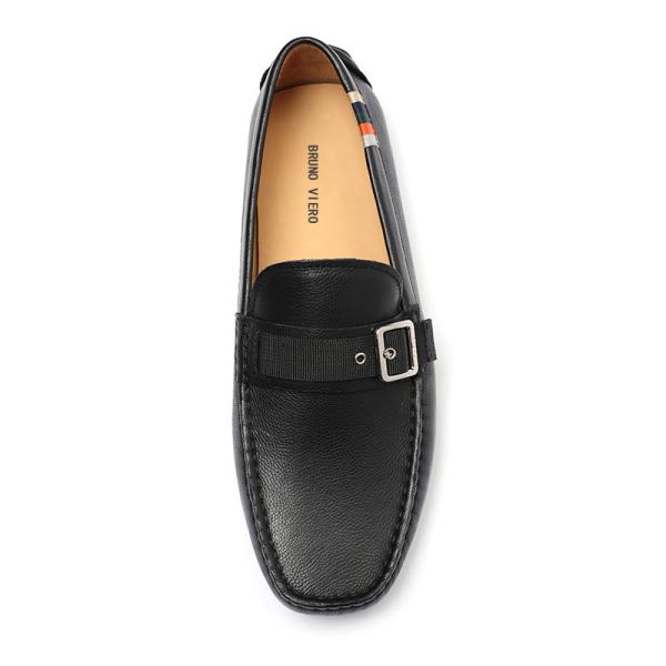 Anti Odor Black Euro 43size Men Genuine Leather Moccasin Cow