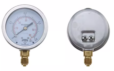 WINTERS PFH-25 Pressure Gauge with Axial 304SS Housing, Accuracy 1.6