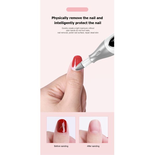 Электрический маникюр профессиональный портативный педикюр ногтевой файл набор электрический ногтевой дрель