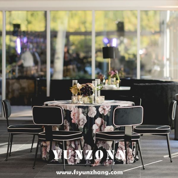 Luxury Black Velvet Wedding Chairs Party and Event Stackable Design for Hotels-Wholesale