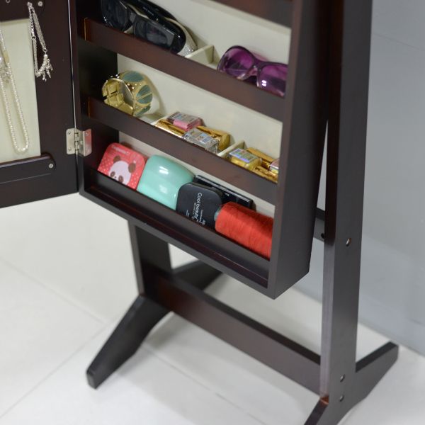 Pintura sentida del MDF de los muebles E1 de la sala de estar del gabinete de la joyería del piso del espejo de Linner 3m m