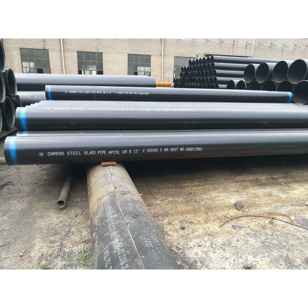 Black Painted ASTM A500 GRB Pipeline ERW Welded Pipe