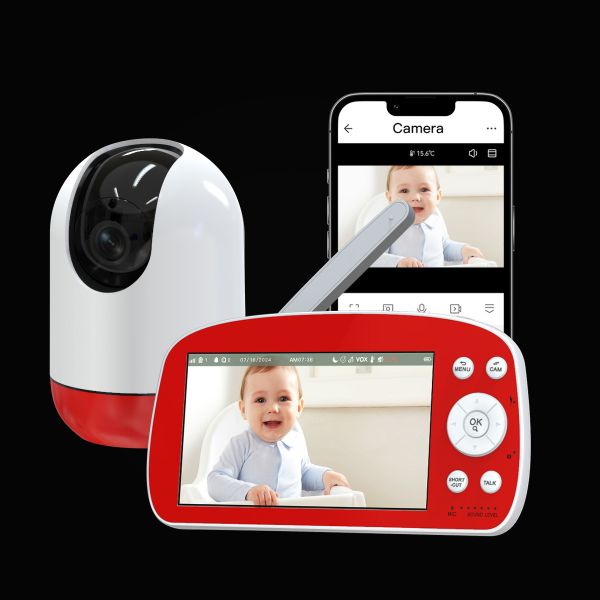 5.5 Inch 1080P WiFi Baby Monitor with 360° Pan/Tilt/Zoom
