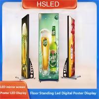 Floor Standing Led Digital Poster Display Control Wifi USB Movable Advertising LED Screen
