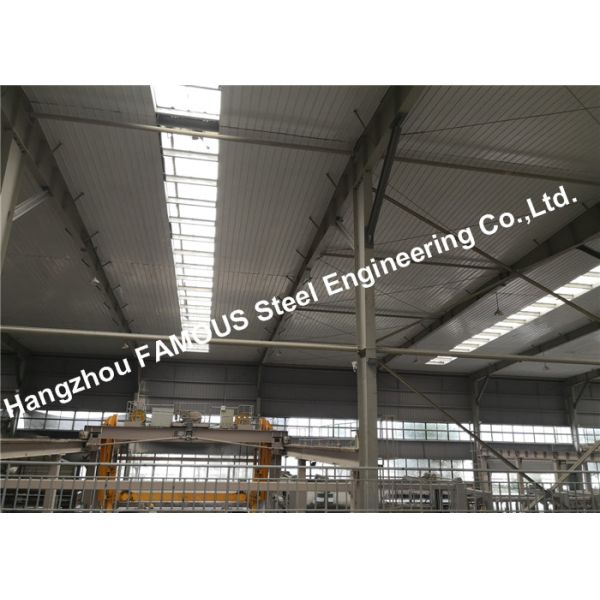 Economic Heavy Steel Structure Workshop And Warehouse With Overhead Bridge Cranes