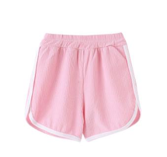 Solid Color Chilrens High Waisted Running Shorts Cotton Leisure Shorts Breathable