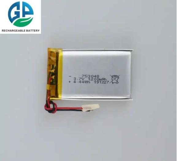 KC Approved 753048 1200mAh 3.7v Rechargeable Lipo Battery For Monitor Smart Toy