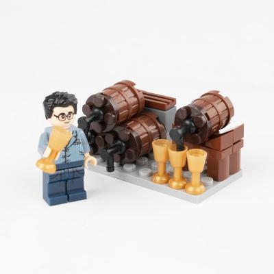 City accessories compatible with legoingly goblet container winery wine cellar building block