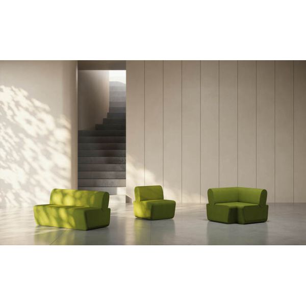 Armless Modern Commercial Sofa Fabric Single Seat Modular Lounge Sofa For Home