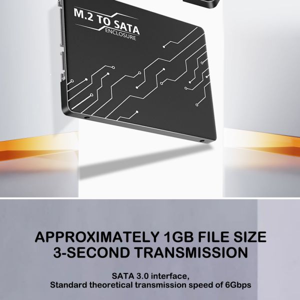 M.2 Key B to SATA III SSD Adapter for 2.5 Inch Enclosure